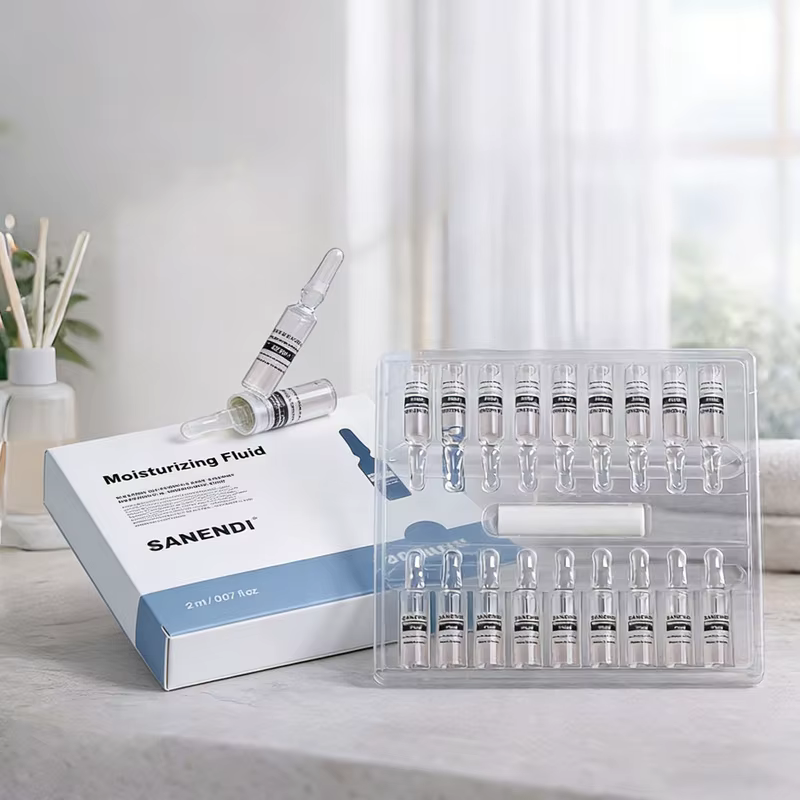 Ampoule multi-peptides d'acide hyaluronique Centella Glutathion, lignes fines, fluide hydratant, rép