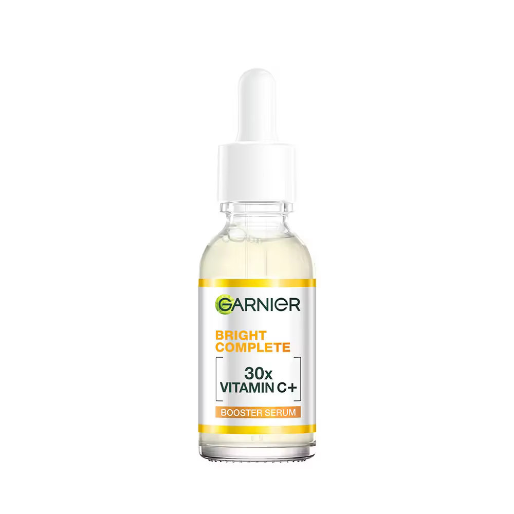 Sérum Visage Garnier Bright Complete Vitamine C Booster 30ml – Essence Faciale avec 377 pour l'Éclat
