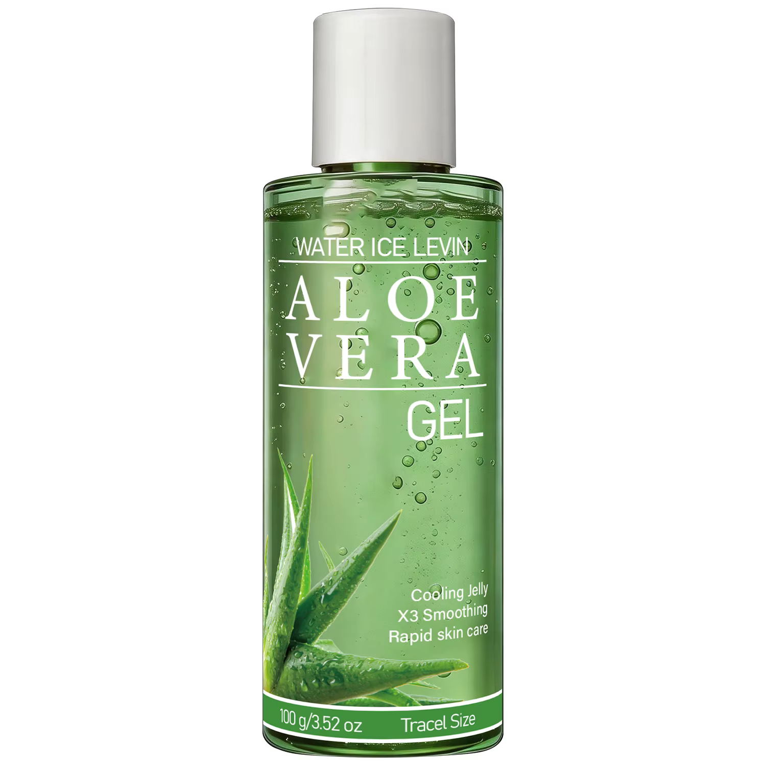 Gel d'aloe vera avec acide hyaluronique, rafraîchissant et hydratant pour un soin rapide de la peau