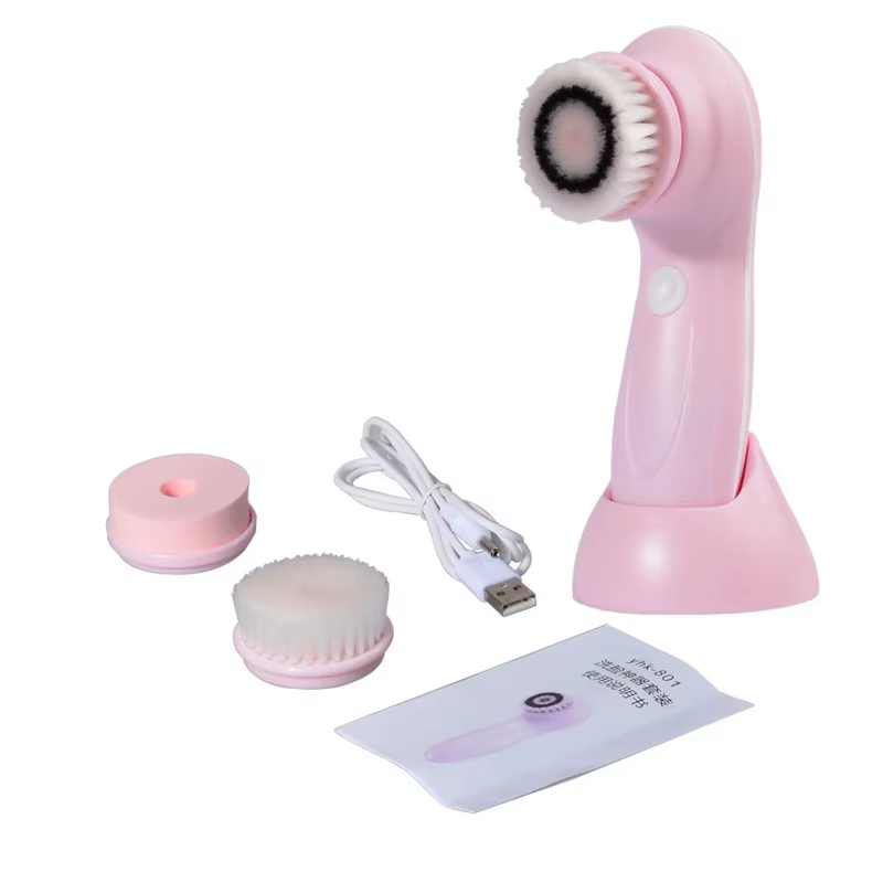 Nettoyeur Facial électrique 3 en 1, brosse de nettoyage du visage, Machine à laver, Spa, soins de la
