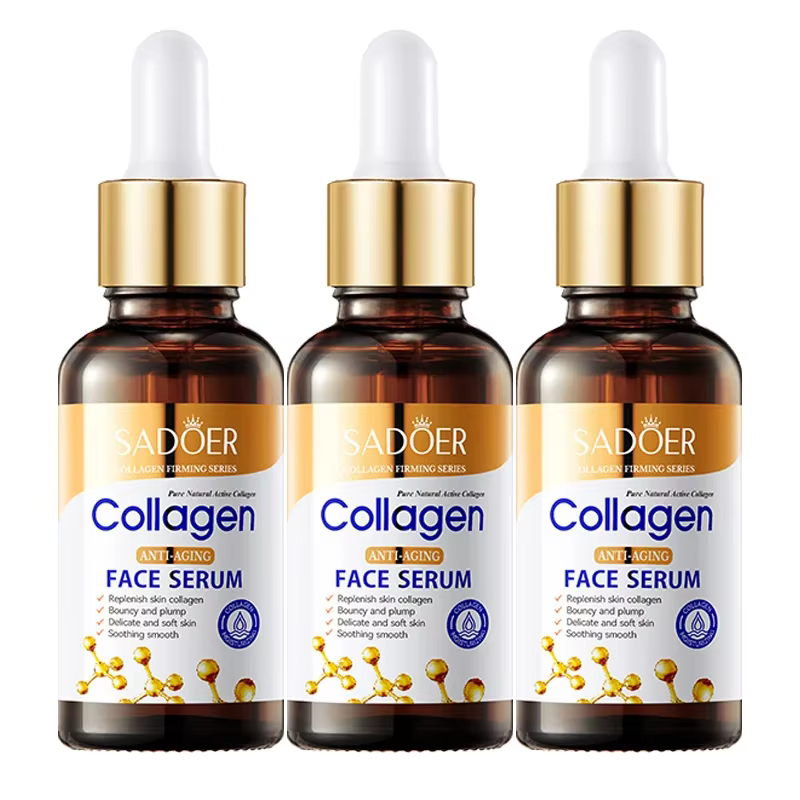 Sérum pour le visage au collagène, 3 pièces, Essence pour le visage, liquide raffermissant, hydratan