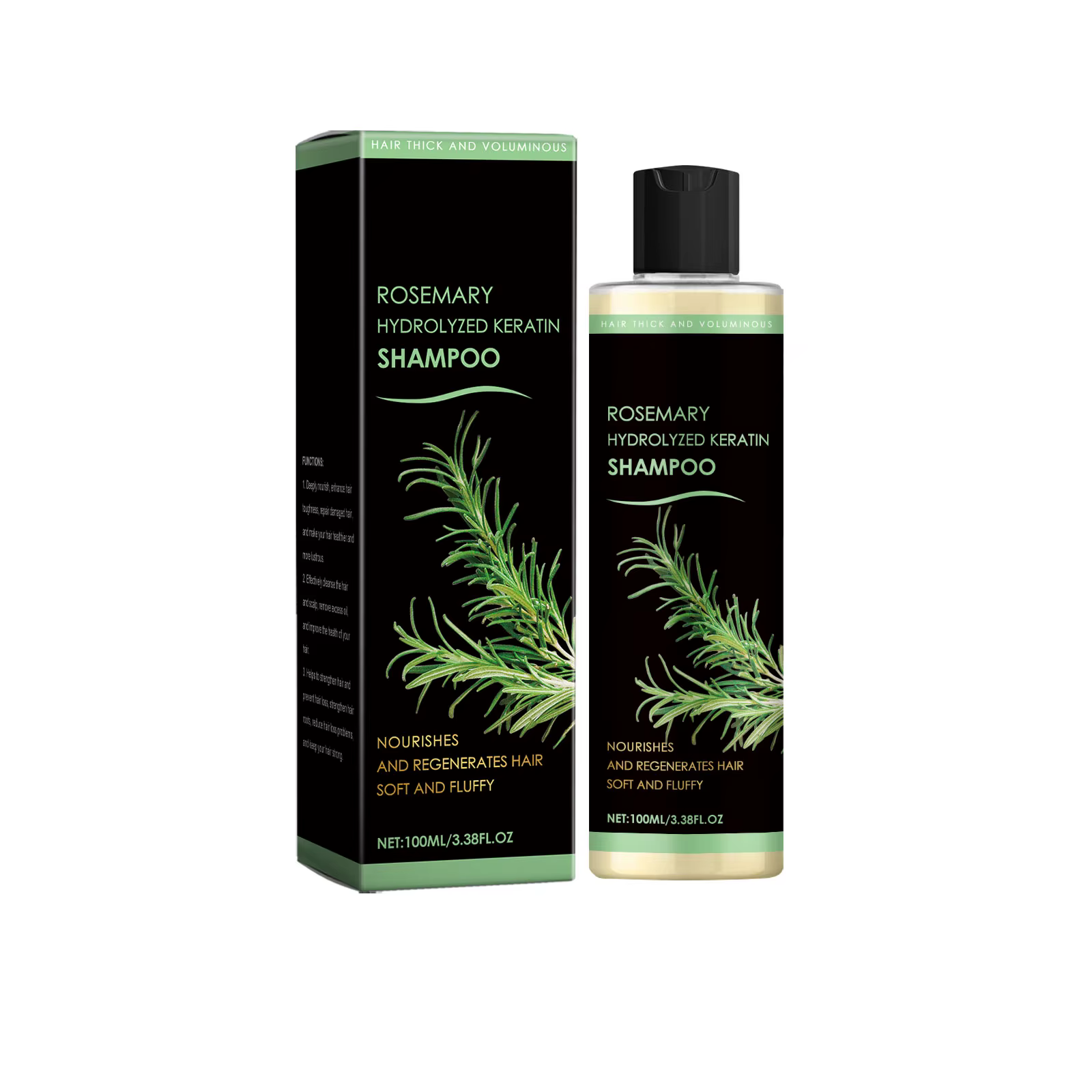 Shampoing naturel au romarin, perte d'épaisseur des cheveux, nourrissant en profondeur, soin du cuir
