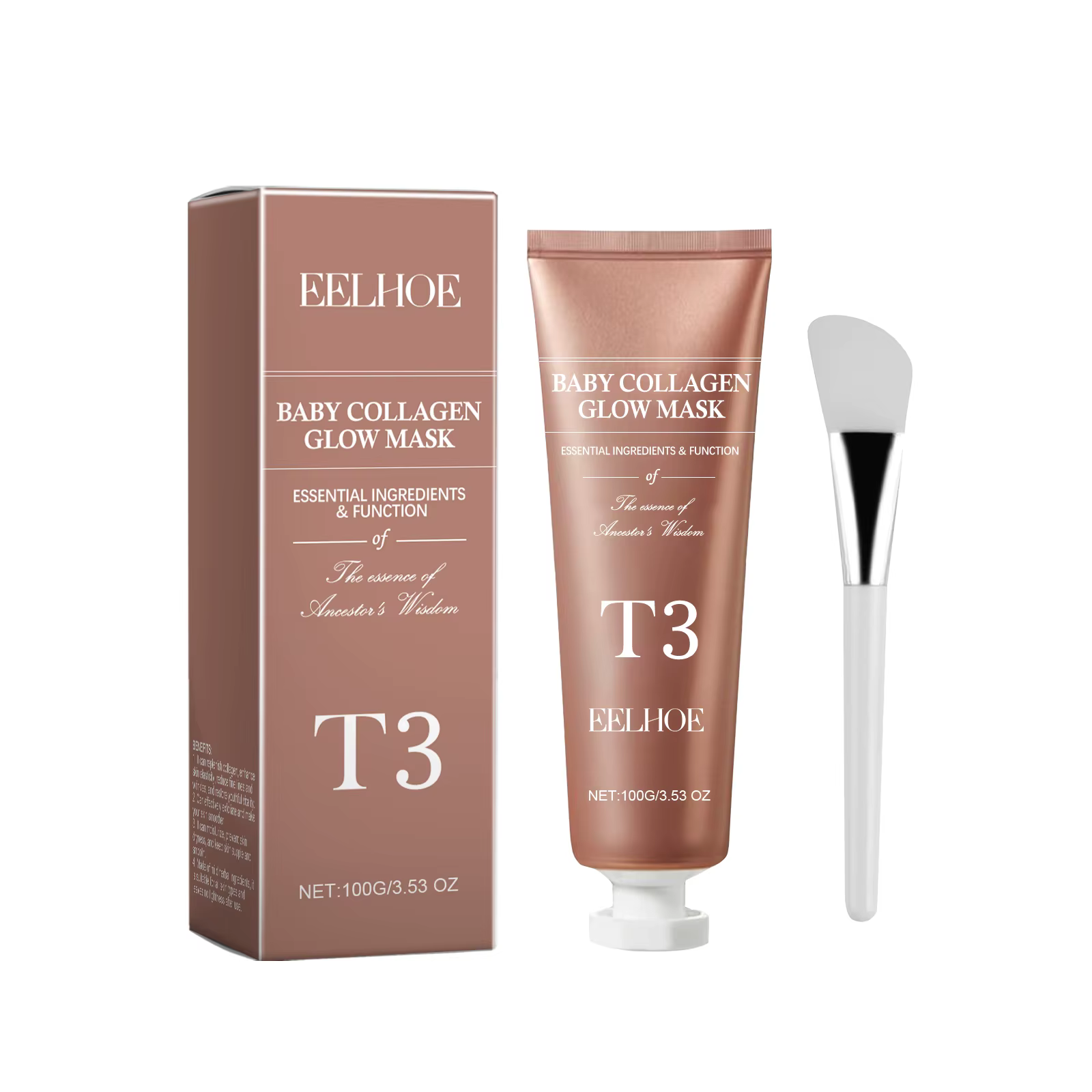 Masque peel off au collagène pour le visage, nettoyage en profondeur, hydratant, rétrécissement des