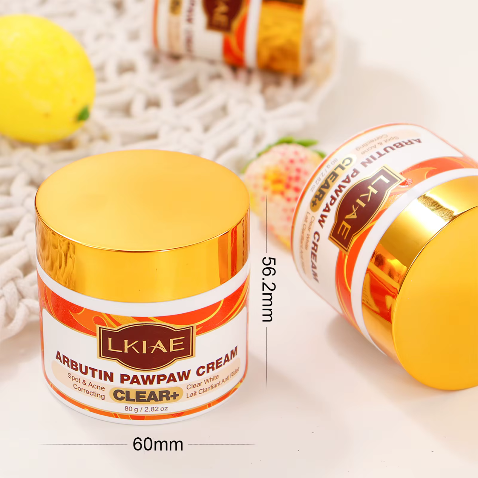 Crème visage LKIAE Arbutin Pawpaw pour femmes, correction des taches noires et de l'acné, éclairciss