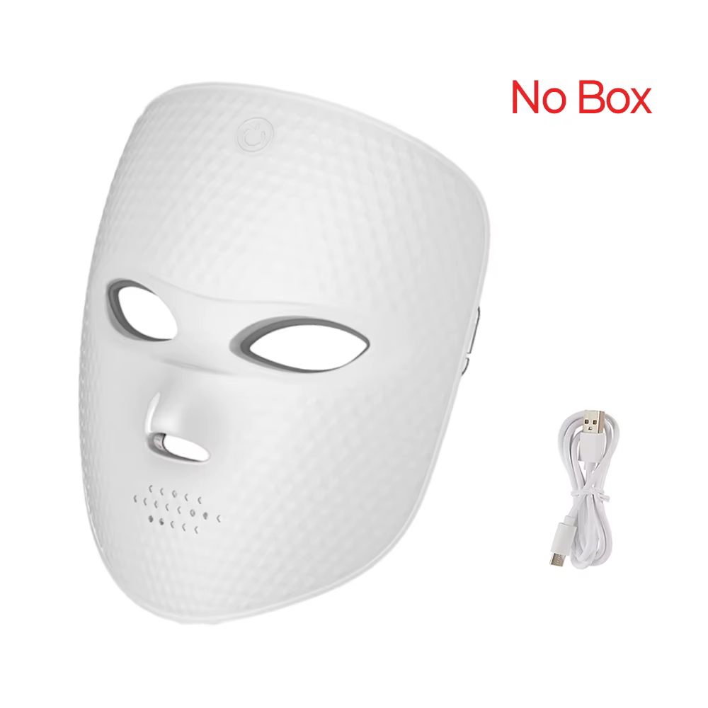 Masque facial LED 7 couleurs, masque photonique LED, soin de la peau, rajeunissement, masque facial