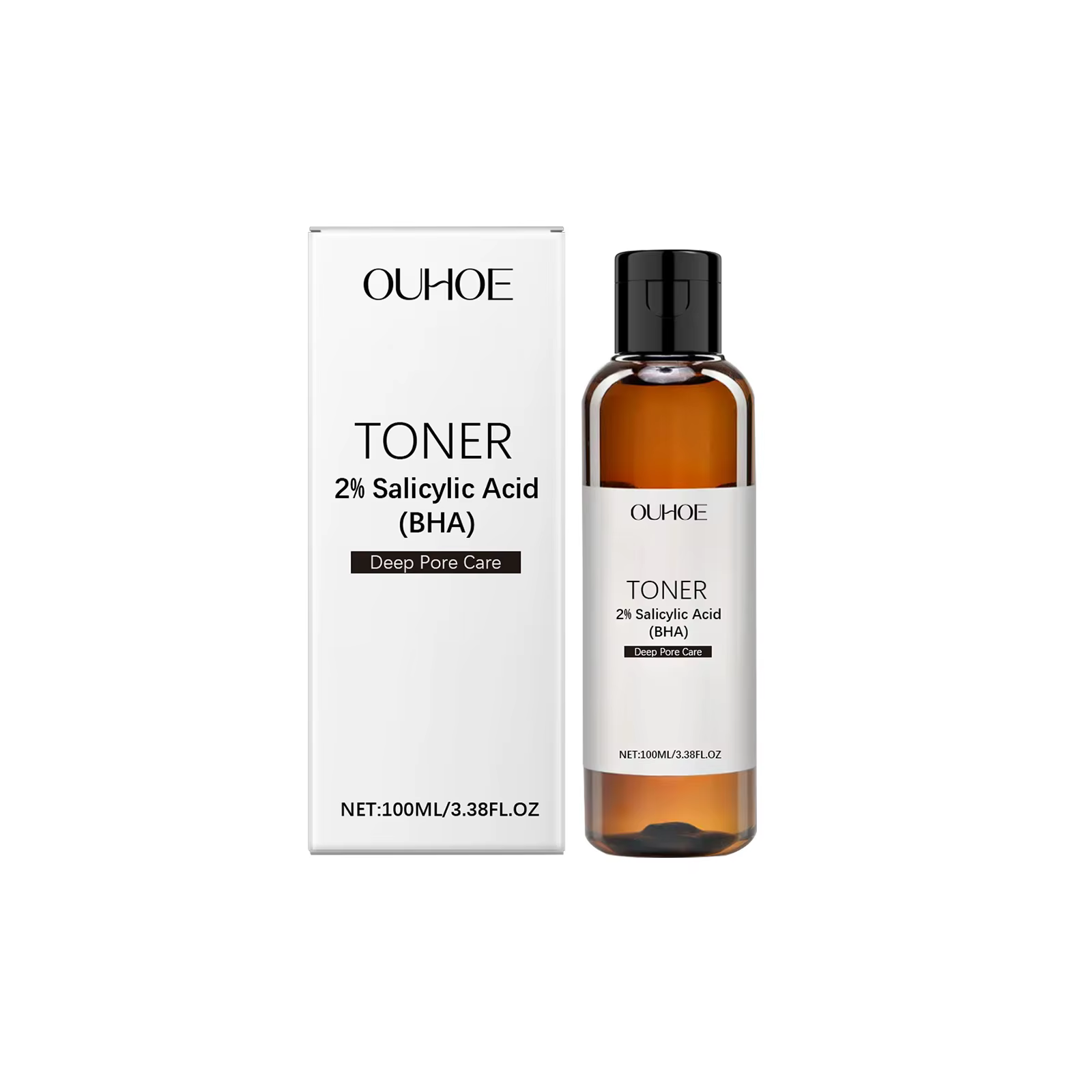 Lotion tonifiante pour pores à l'acide salicylique pour peaux grasses et claires, exfolie en douceur