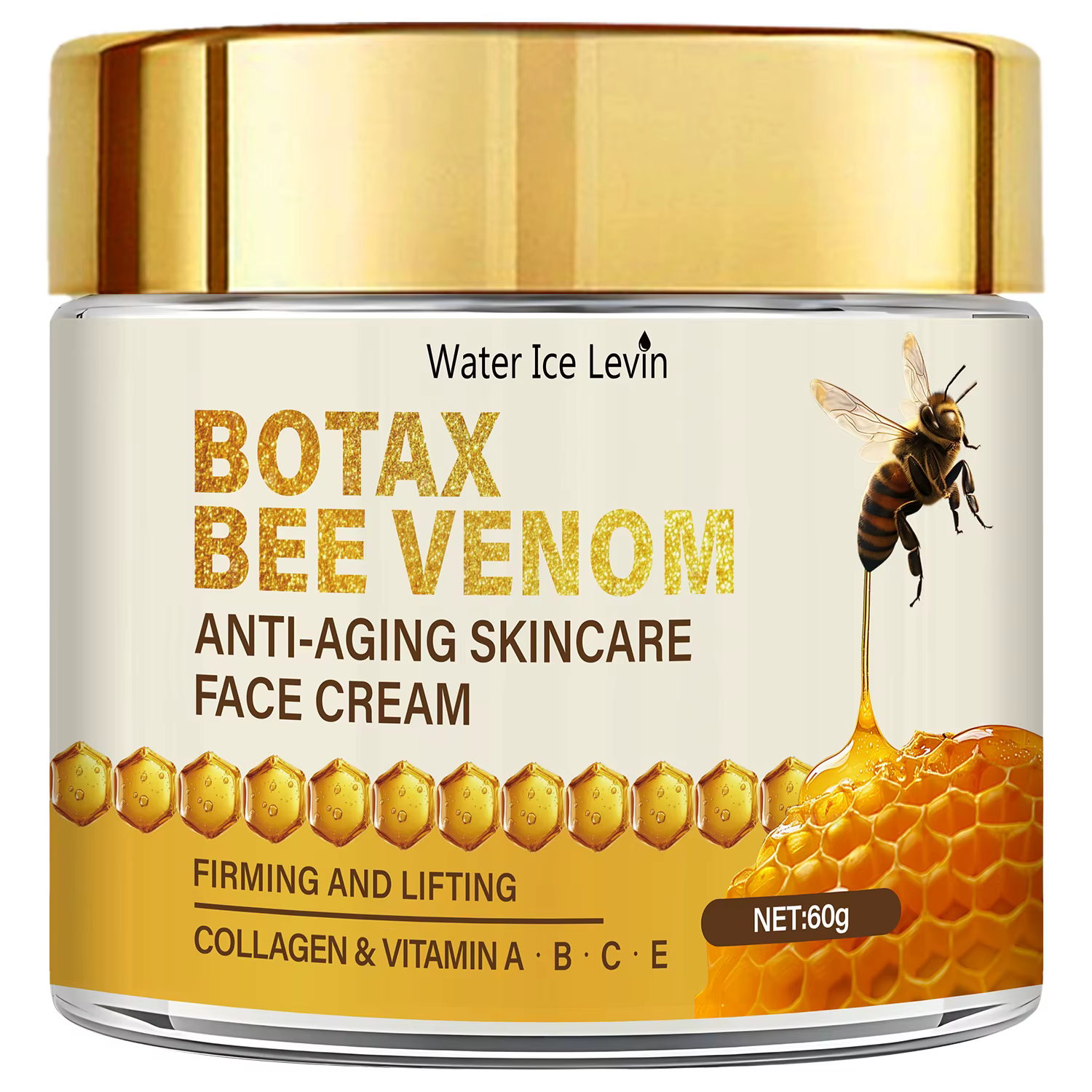 Crème Visage au Venin d'Abeille avec Collagène et Vitamines - Effet Liftant et Raffermissant, Hydrat