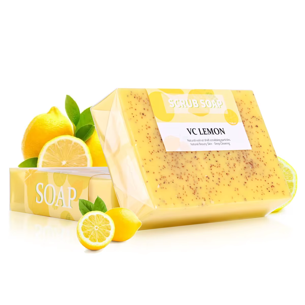 M + 100g savon aux fruits citron nettoyage particules givrées exfoliant bain soin du corps blanchiss
