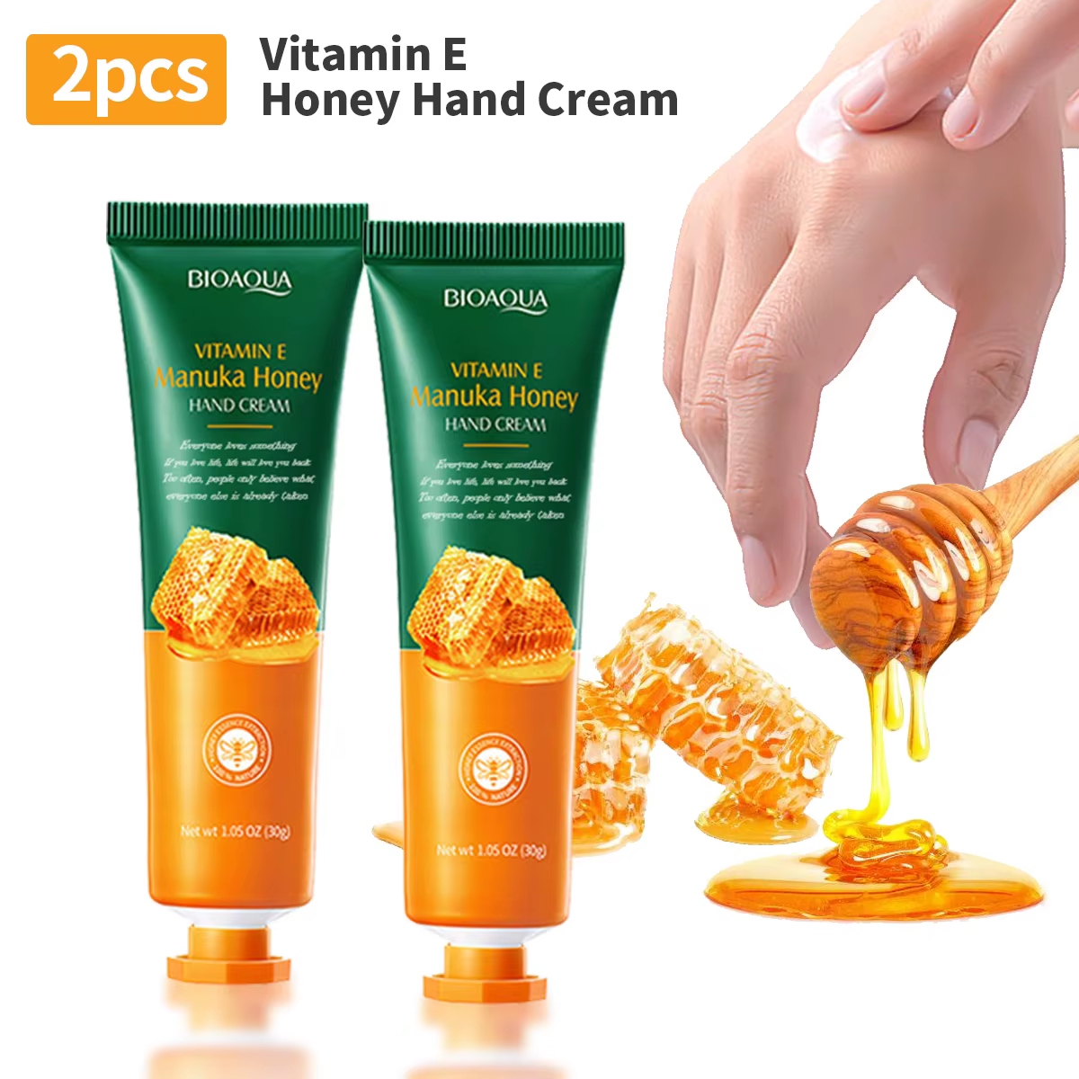 2 pièces/vitamine E miel crème pour les mains hydratante et nourrissante crème pour les mains Portab