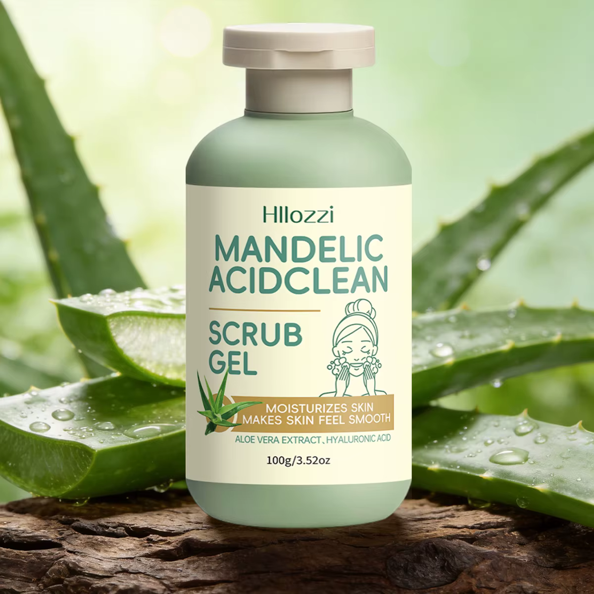 Gel nettoyant et exfoliant à l'acide mandélique qui nettoie en profondeur, prend soin de la peau en 