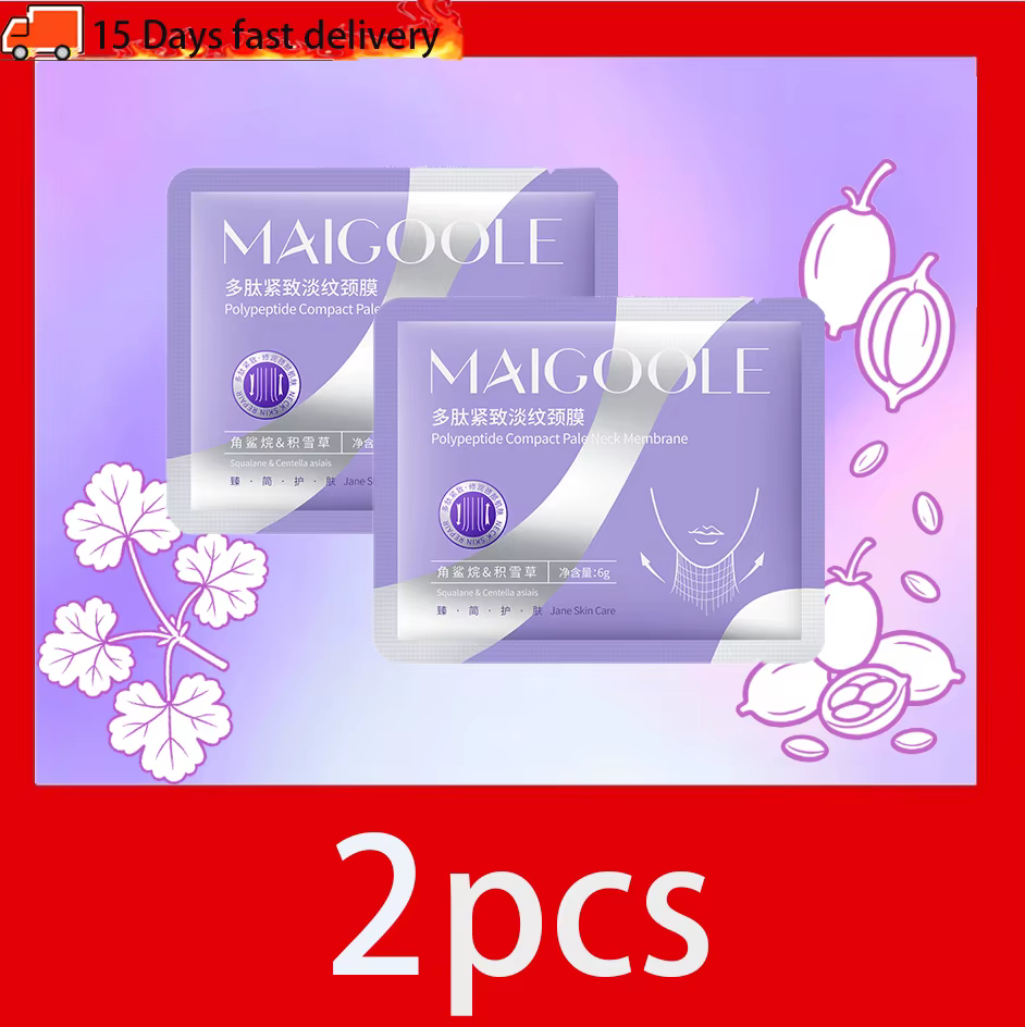 Masque pour le cou au peptide premium, hydratant en profondeur, nourrissant, adapté aux peaux sensib
