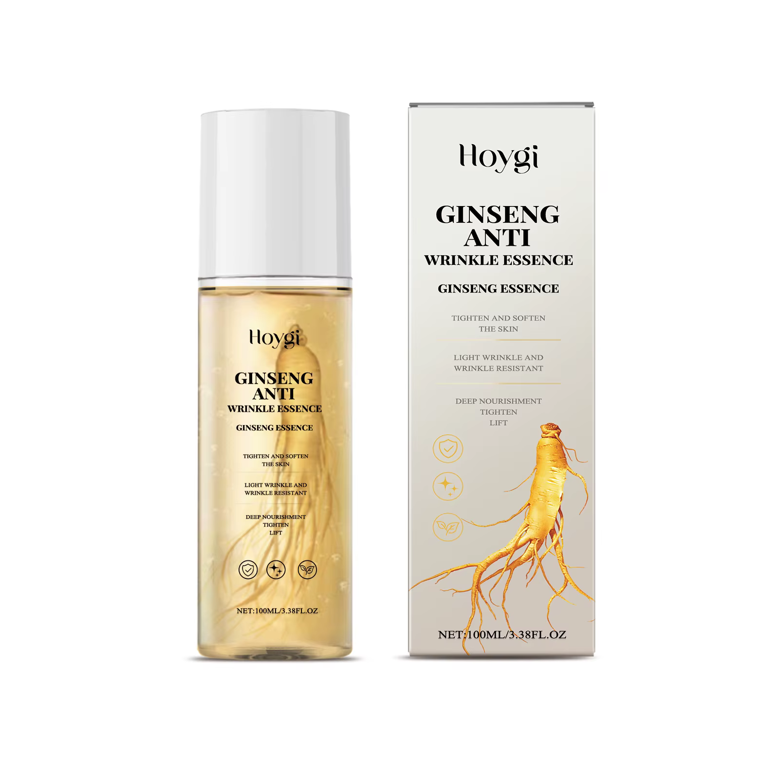 Hoygi – sérum raffermissant au Ginseng Power, 100ml, réduit les ridules, les rides et les cernes, no