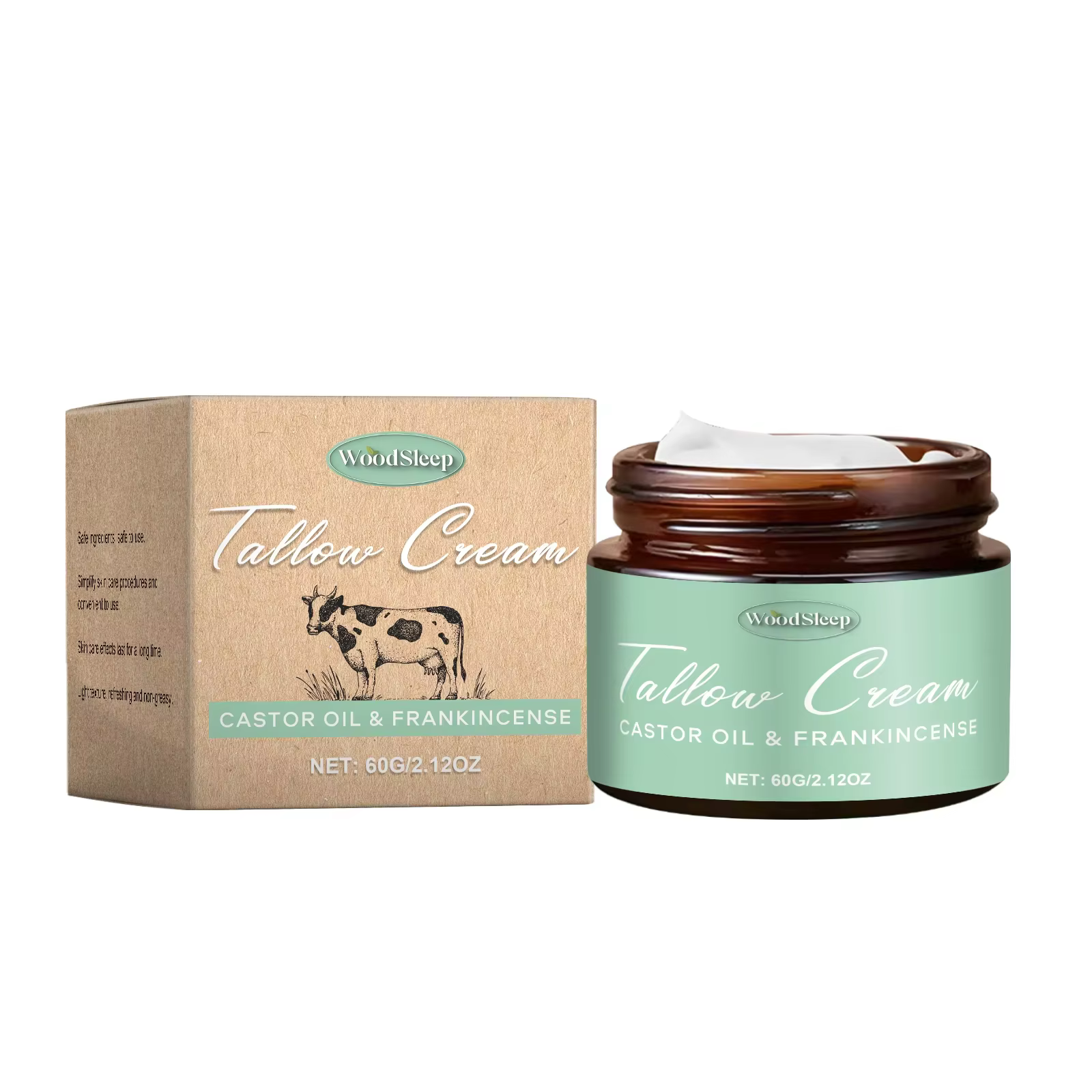 Crème pour le visage au Tallow de boeuf, Anti-âge, ridules, hydratant en profondeur, apaisant, répar