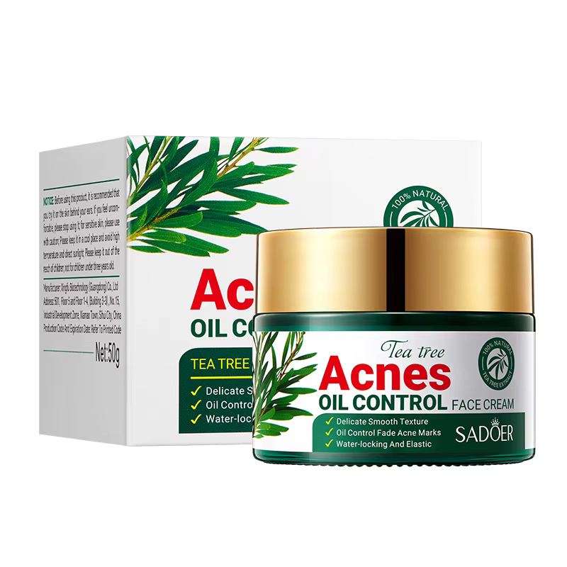 SADOER arbre à thé acné crème pour le visage Anti acné hydratant contrôle de l'huile crèmes pour le 