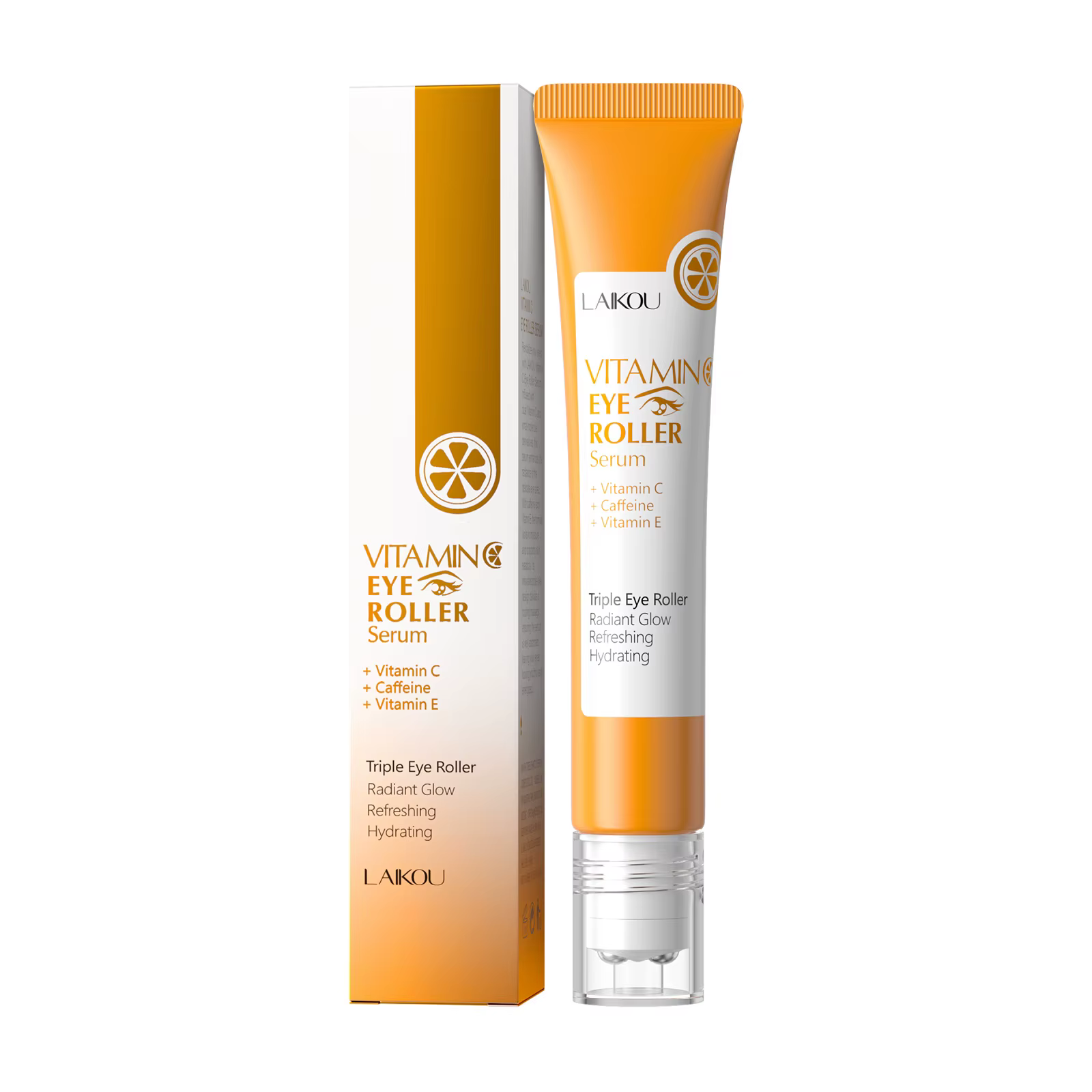 Sérum pour les yeux à la vitamine C LAIKOU, rouleau de 20 ml - Soin hydratant du contour des yeux po