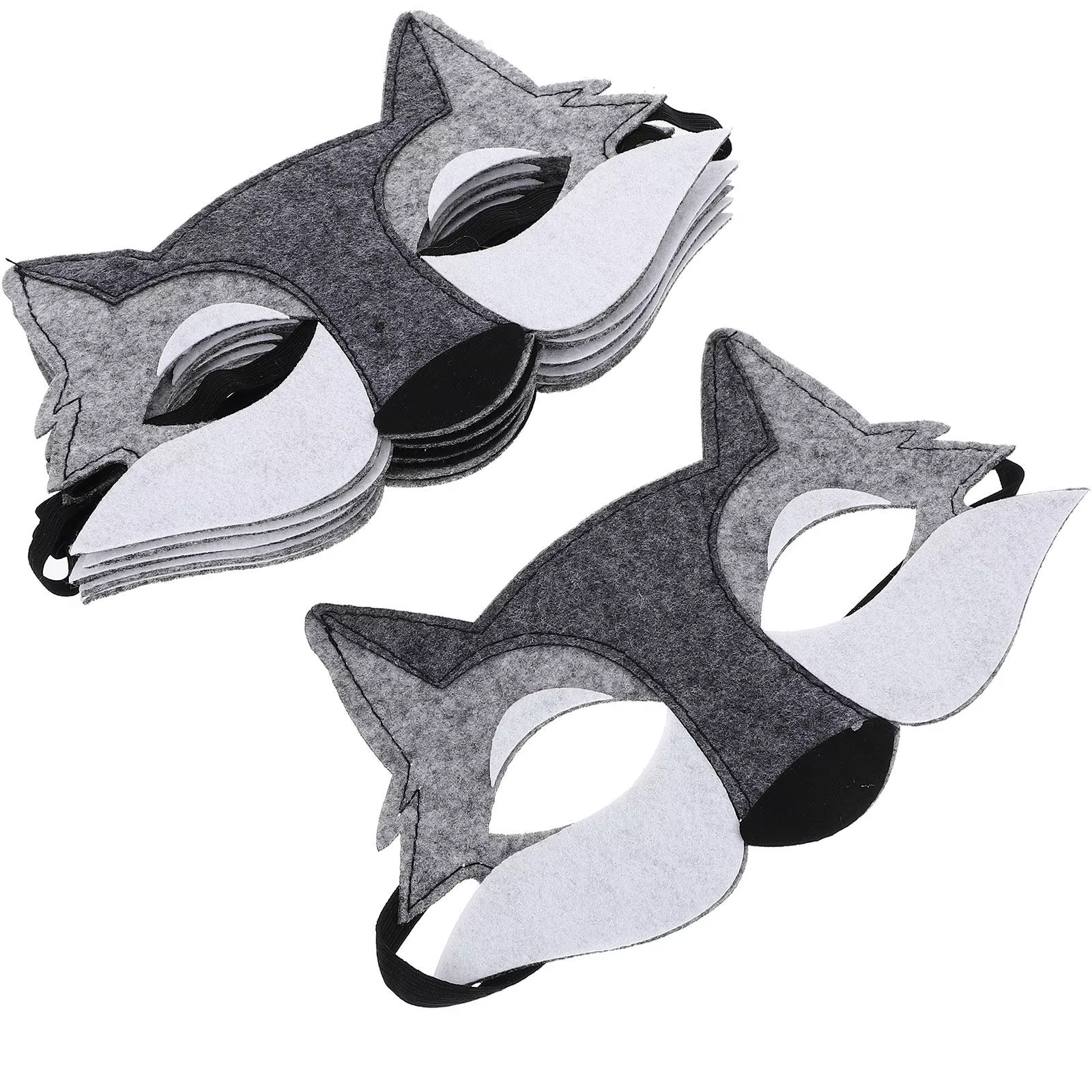 Masque de loup 6 pièces pour Halloween, cosplay, fête à thème animal, performance scénique, masque d