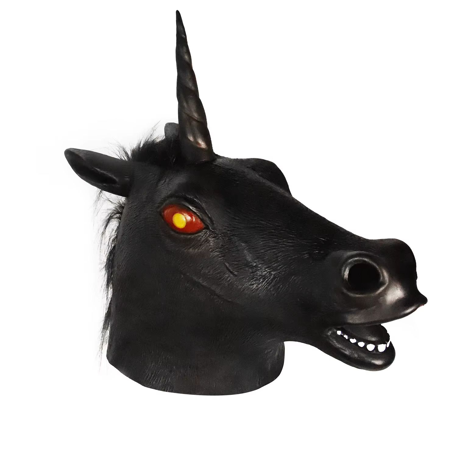 Masque de tête de licorne pour adultes, masque de costume de licorne en latex naturel pour les fêtes