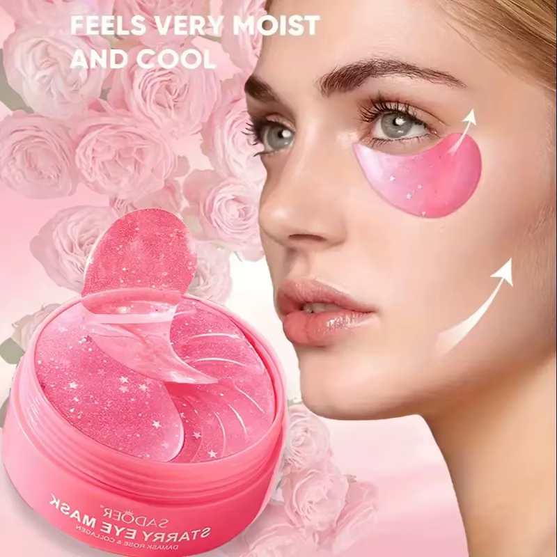 Le masque pour les yeux Sadoer Rose Starry Sky est un patch hydratant et nourrissant pour le contour