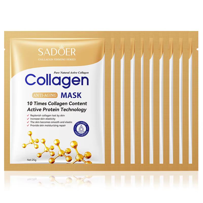10 pièces Anti-rides collagène masque pour le visage hydratant Anti-âge réparation éclaircissant soi