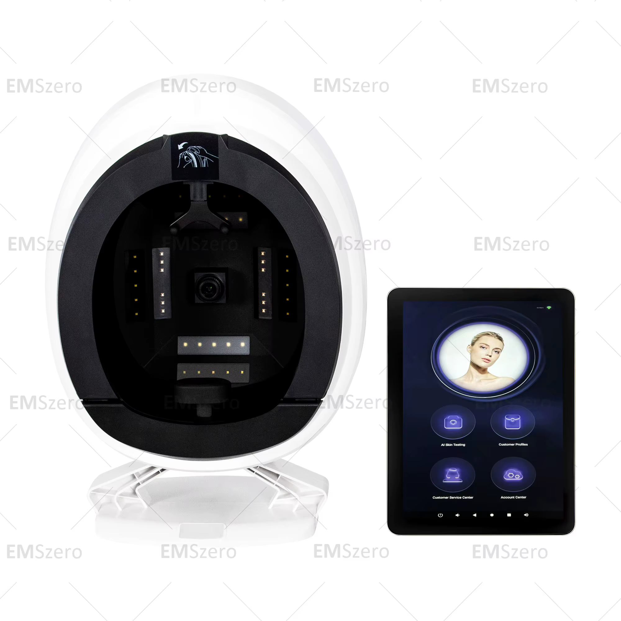Analyseur de peau Portable 4G WiFi 8 spectres, miroir magique 3D, testeur intelligent, gros données,