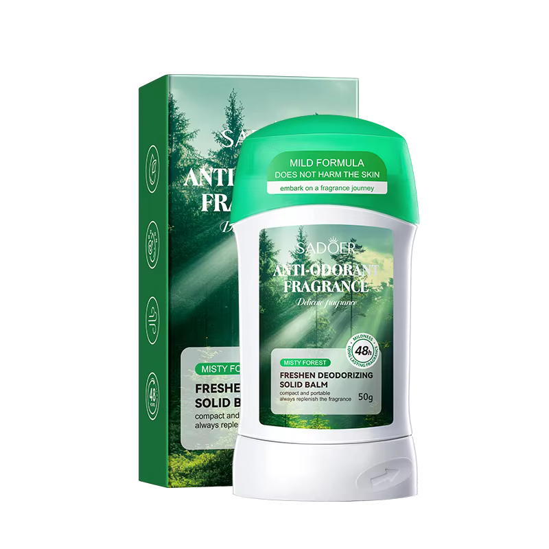 50g de crème solide déodorante fraîche, plusieurs options d'emballage, pour une utilisation quotidie