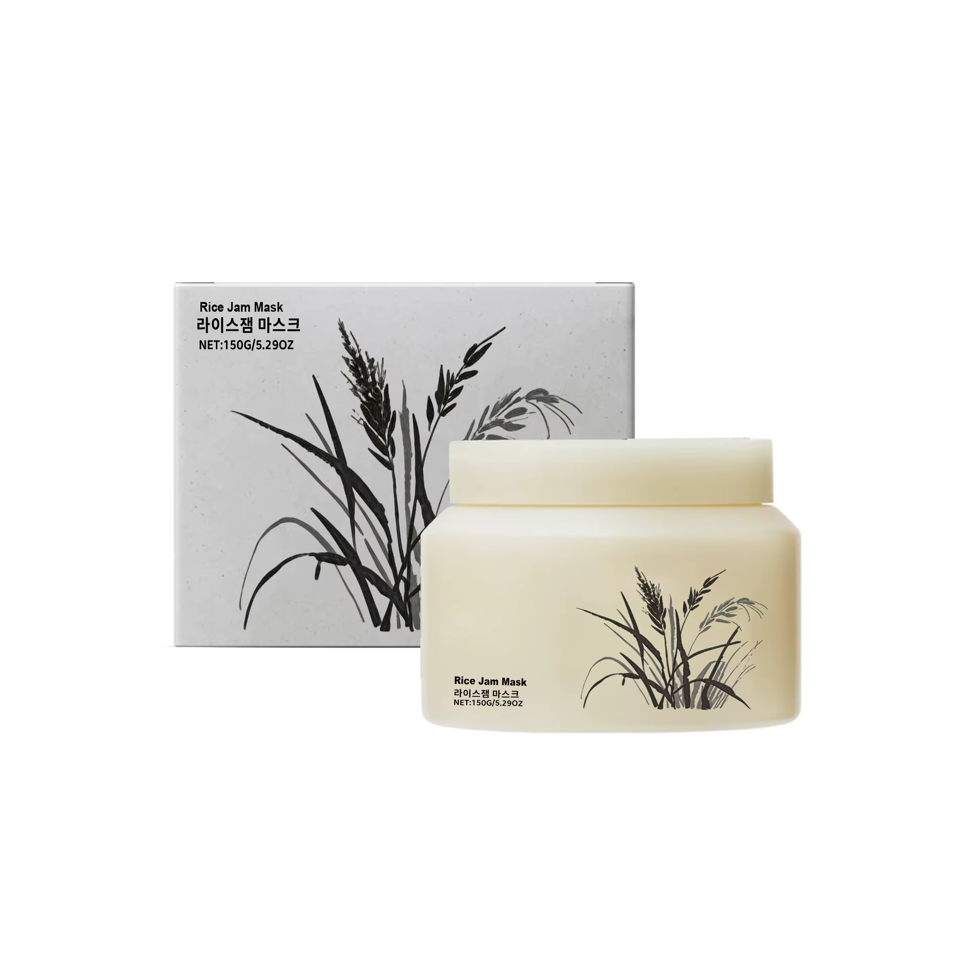 Masque hydratant pour le visage à la confiture de riz coréenne - Soin éclaircissant et lissant, masq