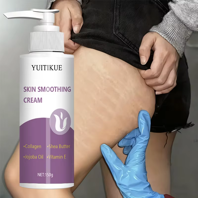 Crème lissante pour la peau au collagène et au beurre de karité 150g - Formule à absorption rapide n