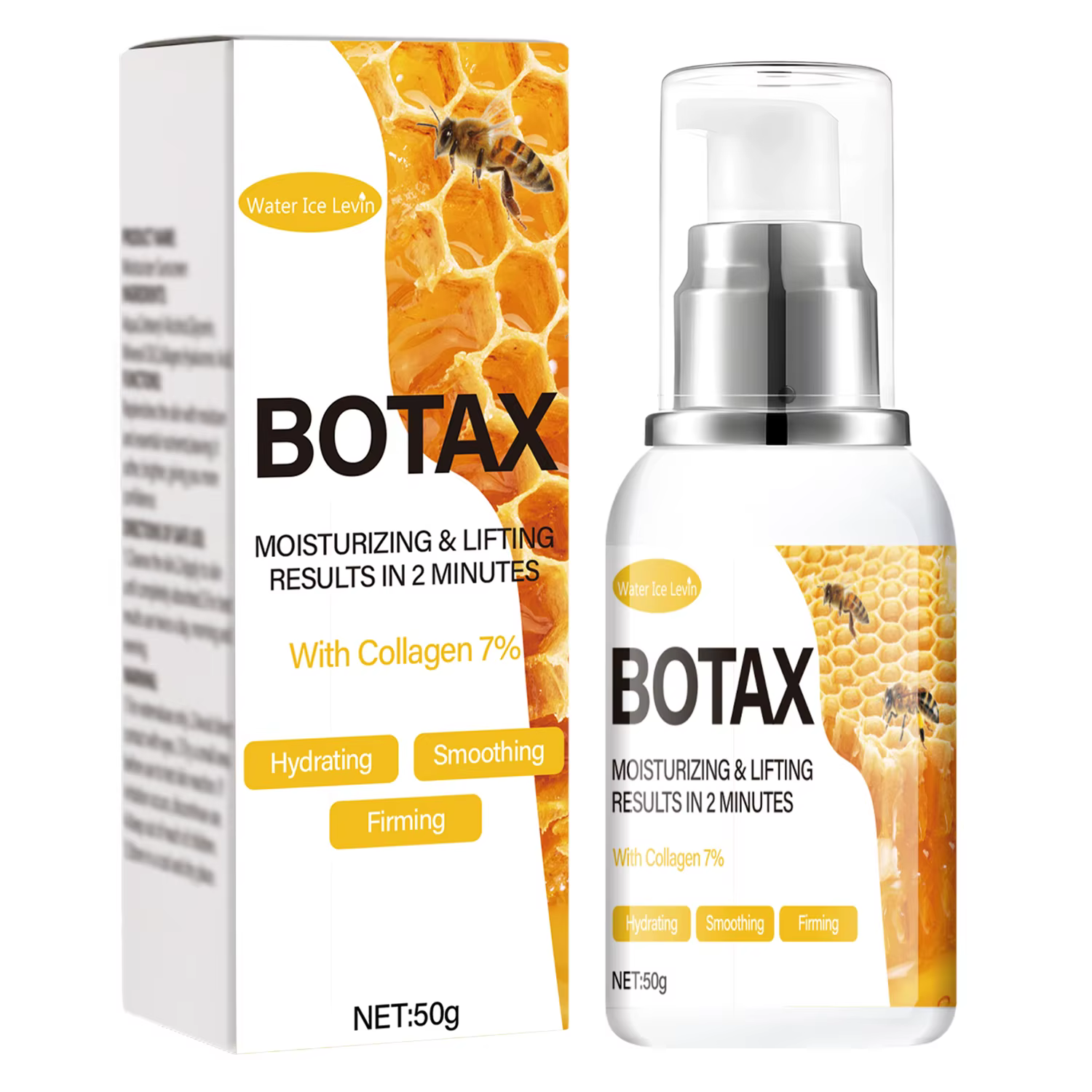 Crème hydratante Botax. 7% de collagène, arnica, venin d'abeille. Résultats en 2 minutes. Hydratant,