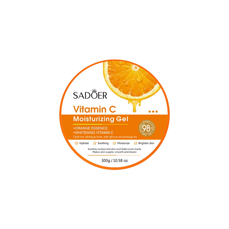 Gel hydratant à l'aloe vera 300g, vitamine C et collagène, gel réparateur apaisant à l'huile d'onagr