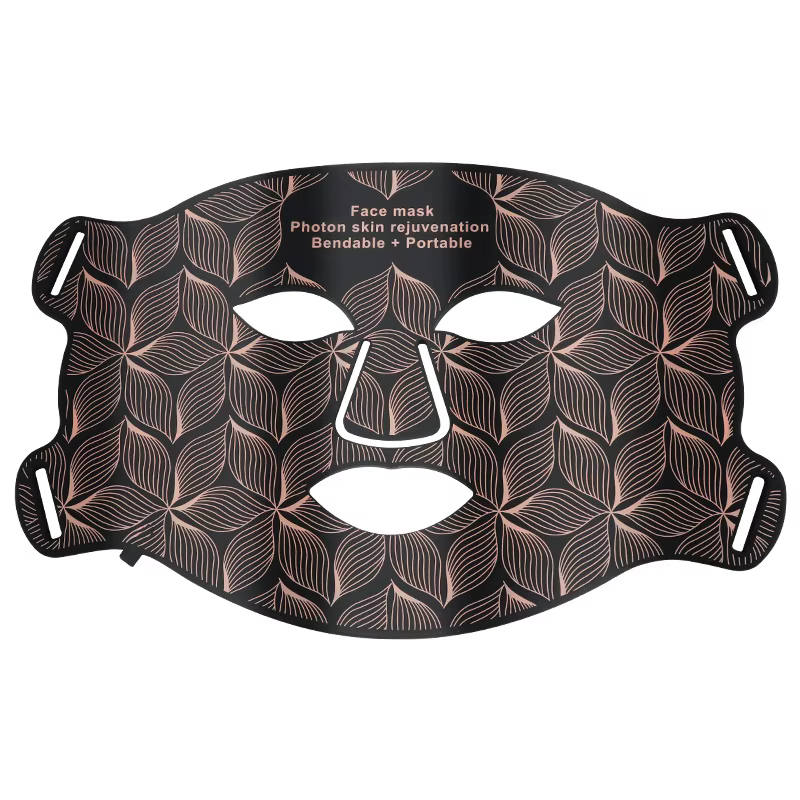 Masque Facial LED avec cou 8 couleurs, rouge proche infrarouge, contrôle de l'huile photonique du vi