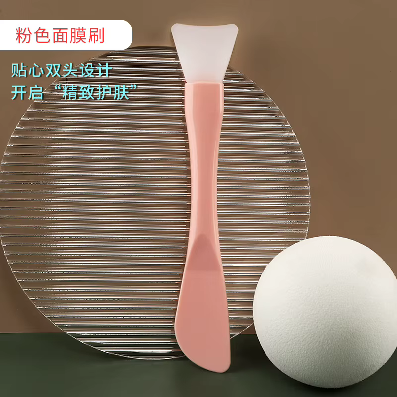 Brosse pour masque Facial en Silicone, tête souple avec grattoir, brosse à Film de boue intégrée à d