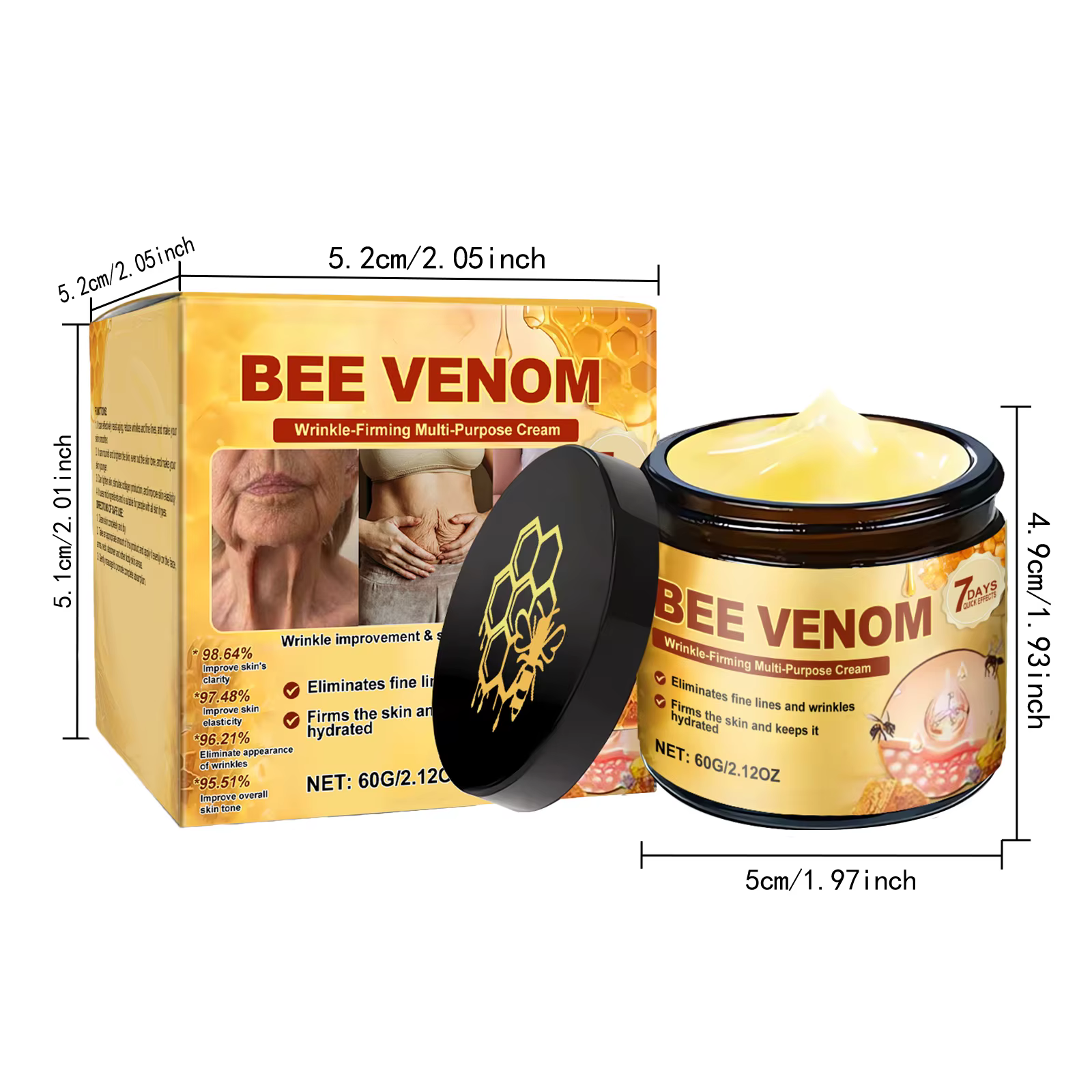 Crème raffermissante au venin d'abeille pour l'affaissement de la peau, Lifting, raffermissement, An