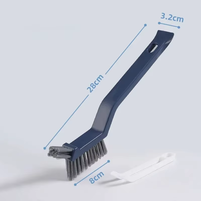 Brosse de nettoyage multifonctionnelle 2-en-1 pour salle de bain et carrelage - Nettoyeur efficace d