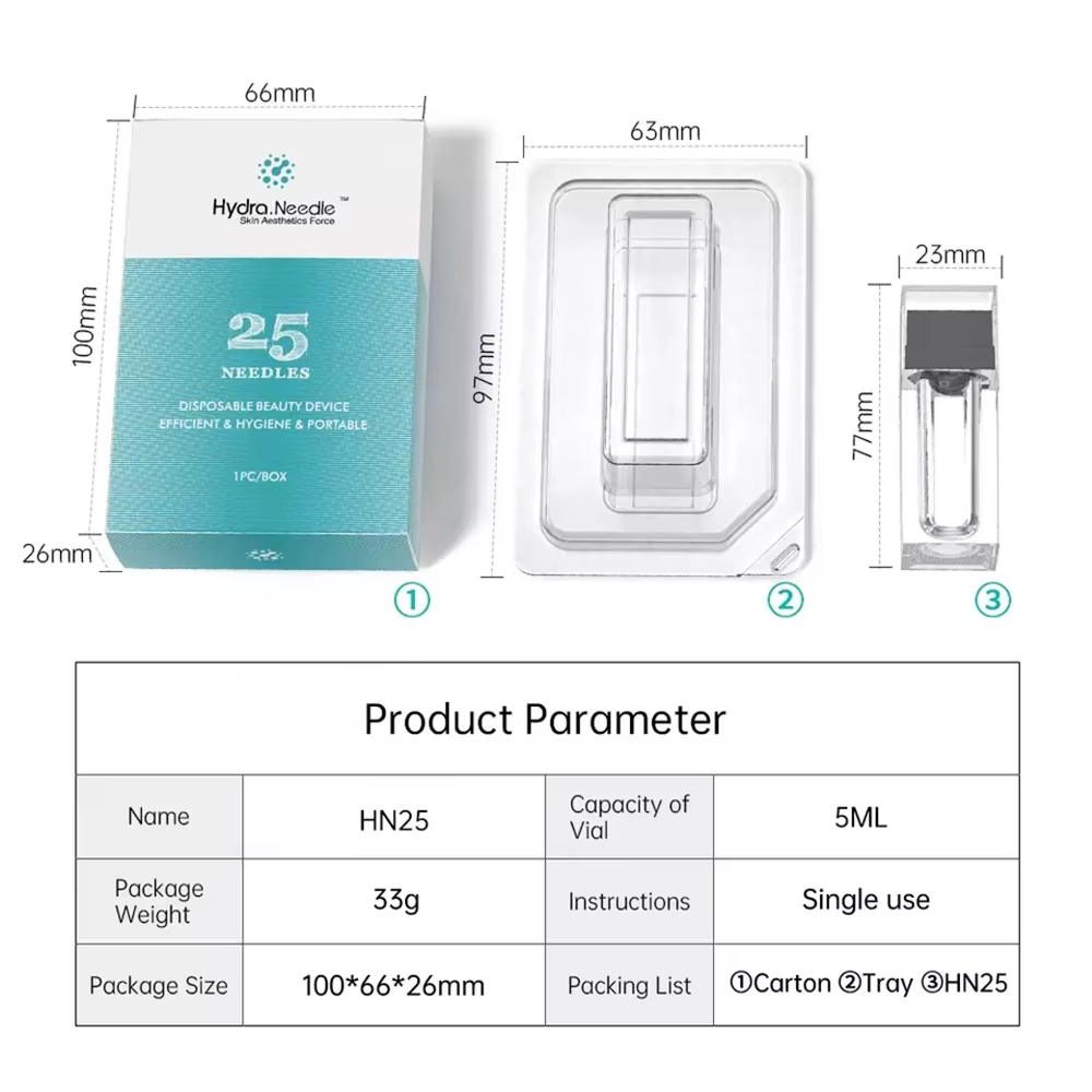 Nouveau stylo dermique à micro-aiguilles 25 points HN25 et applicateur de sérum - Outil professionne