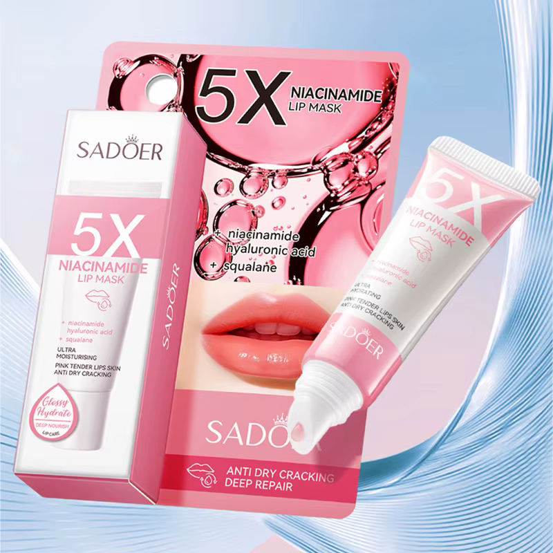Masque hydratant pour les lèvres SADOER, lèvres pulpeuses, nourrissant, hydratant, anti-rides, crème