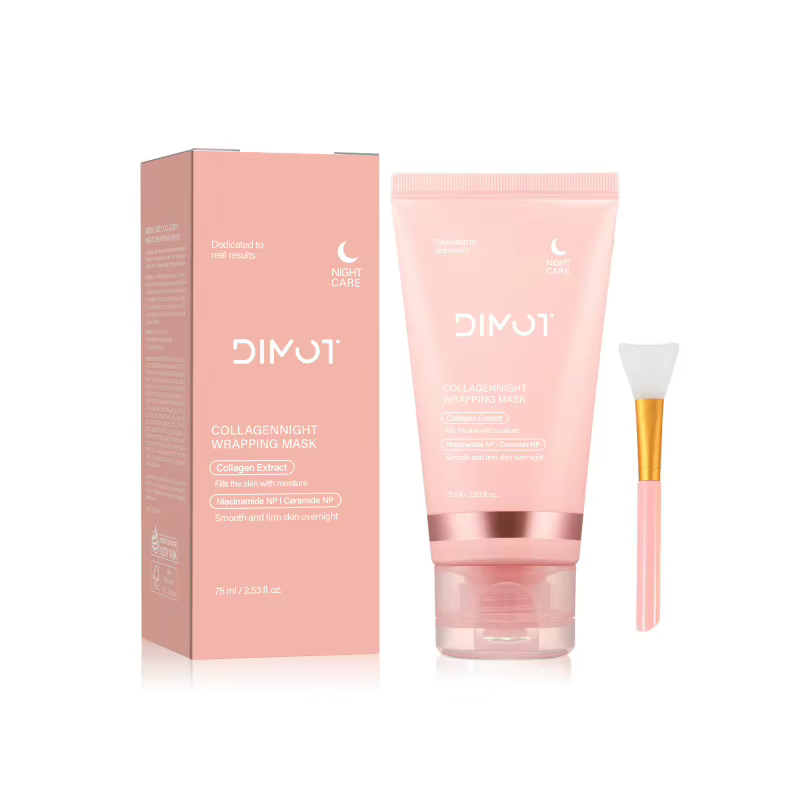 Masque raffermissant au collagène pour la nuit 75ml - Formule tenseur hydratante en profondeur pour 
