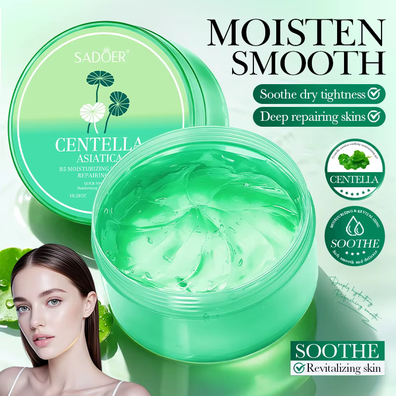 Crème gel hydratante pour le visage SADOER à la Centella asiatica, anti-âge, anti-rides, réparatrice