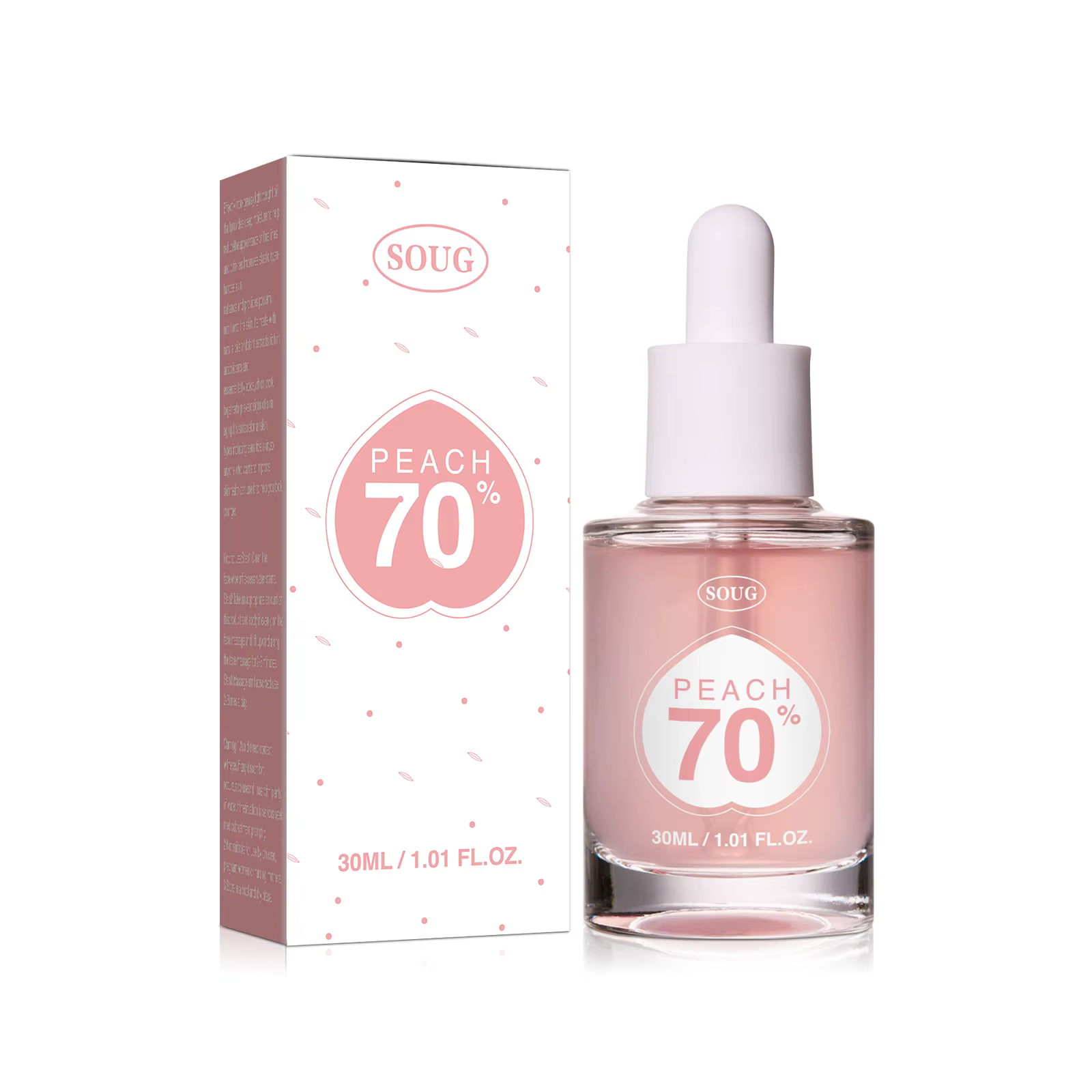 Essence à la niacinamide 70% Peach 30ml - Sérum éclaircissant pour le visage avec HA, favorise un as
