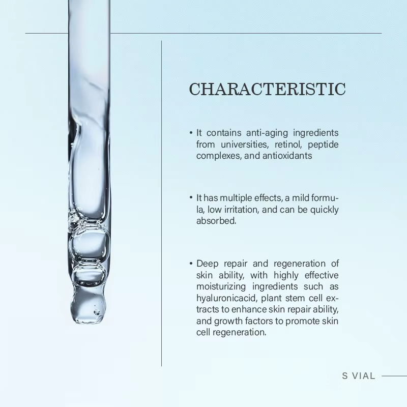 5 flacons de 10 ml de solution rajeunissante pour le visage, hydratante, réparatrice, éclaircissante