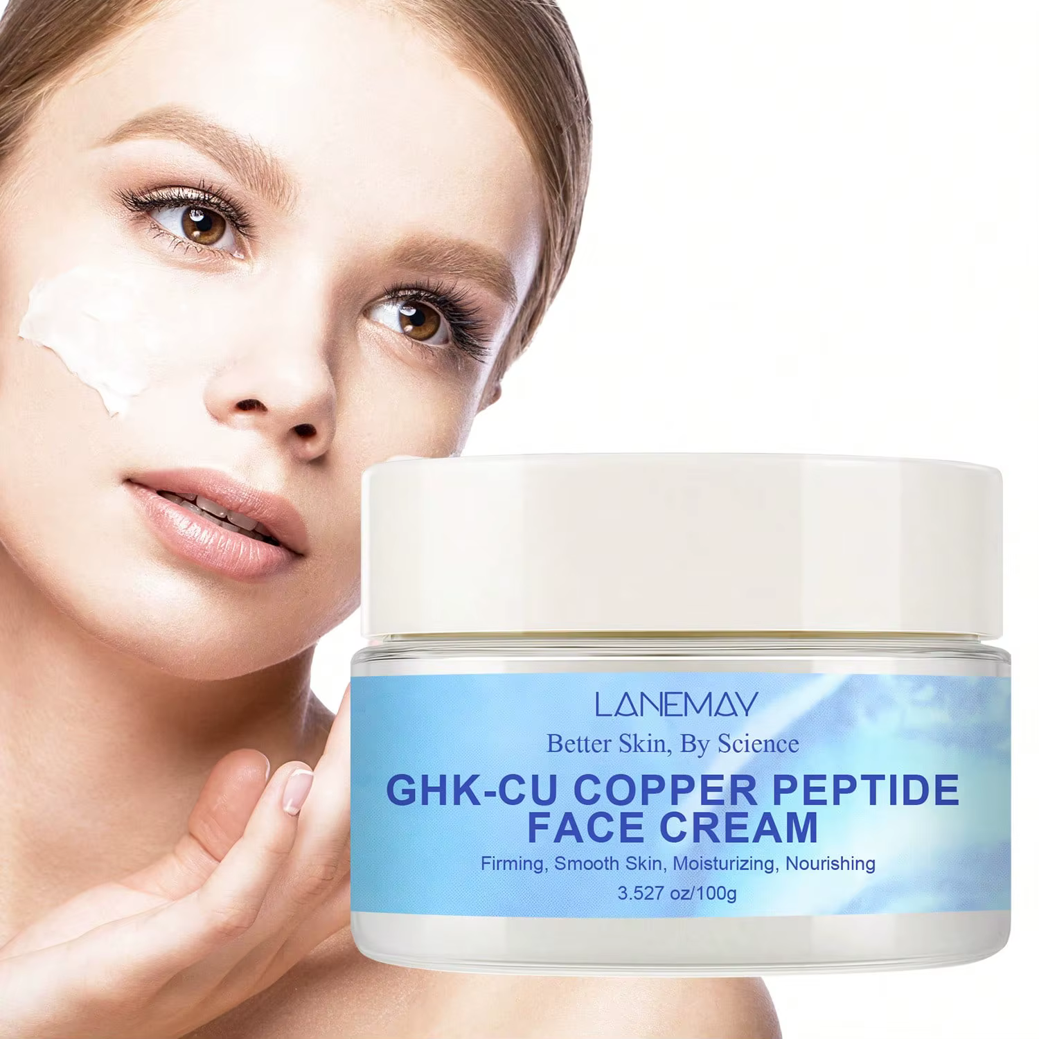 Crème peptidique de cuivre GHK-Cu |   Humidité intense et verrouillage d'hydratation 72H |   Firms, 