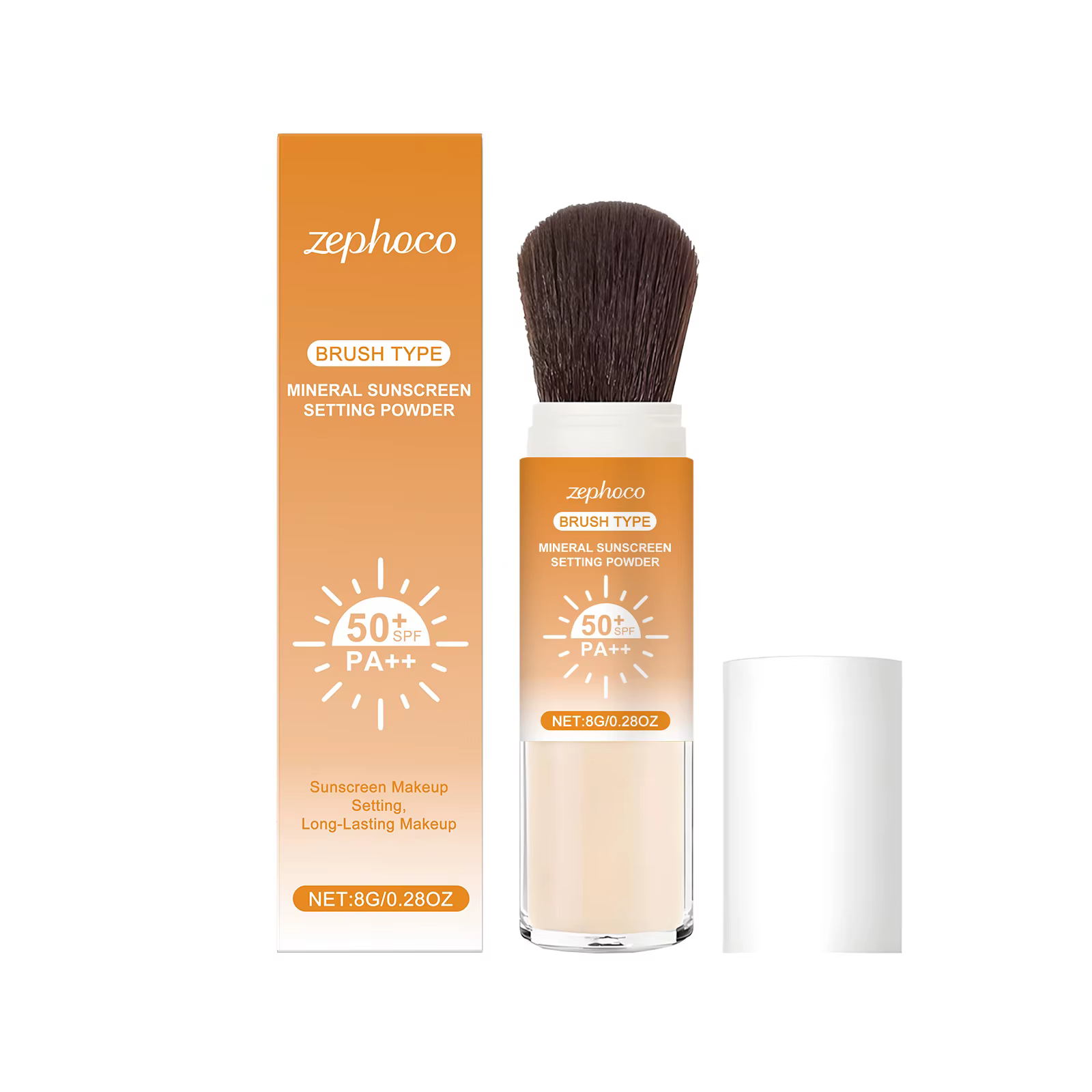 Poudre fixante solaire SPF 50+ Contrôle du sébum Longue tenue Fini mat Naturel Lisse Protection Resp