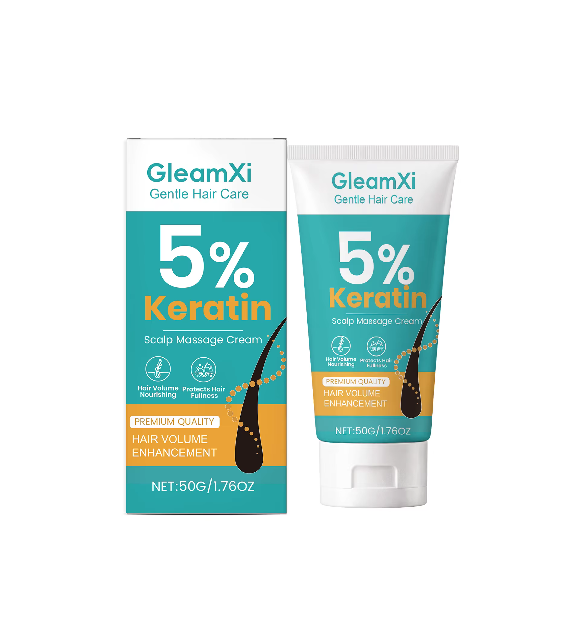 Crème de massage capillaire à la kératine hydratante, soulagement des pointes fourchues, nourrit les