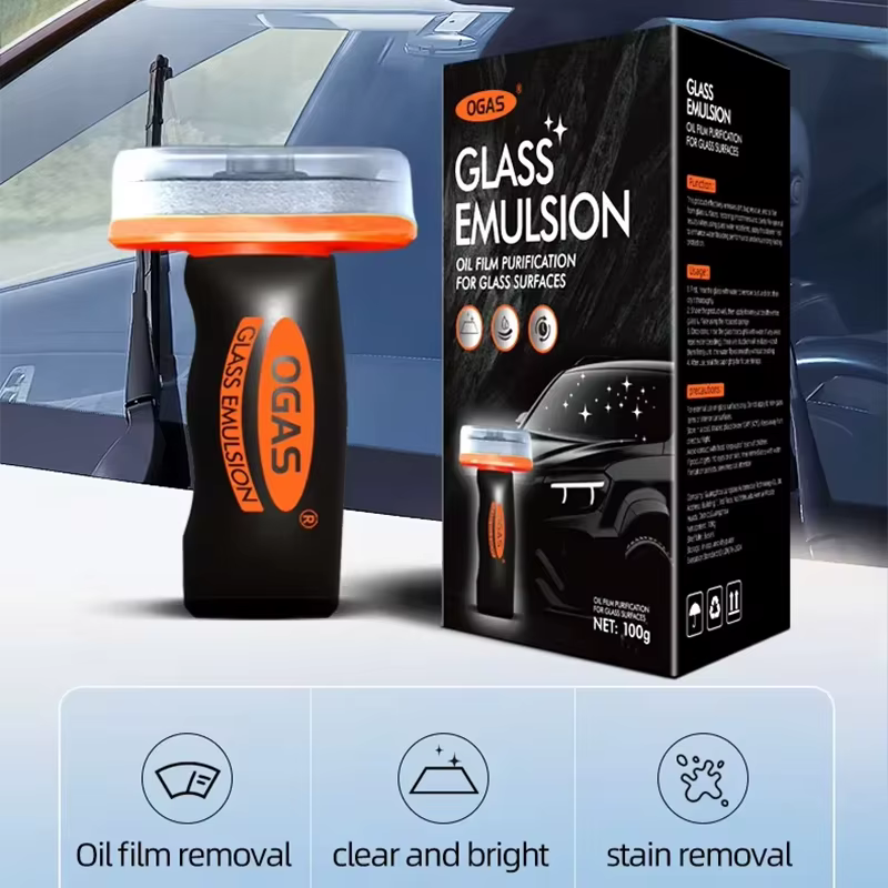 OGAS 100g Nettoyant Puissant pour Vitres de Voiture, Éliminateur de Film Huileux pour Pare-Brise Ava