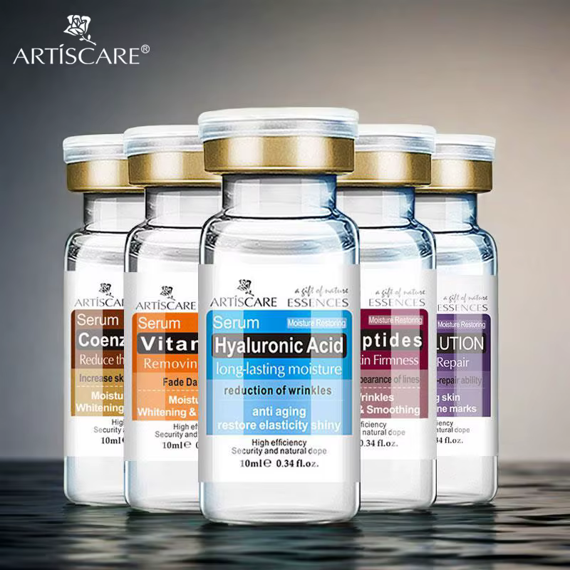 Sérum de soin de la peau 5 pièces/ensemble pour le visage hydratant éclaircir l'acide hyaluronique v