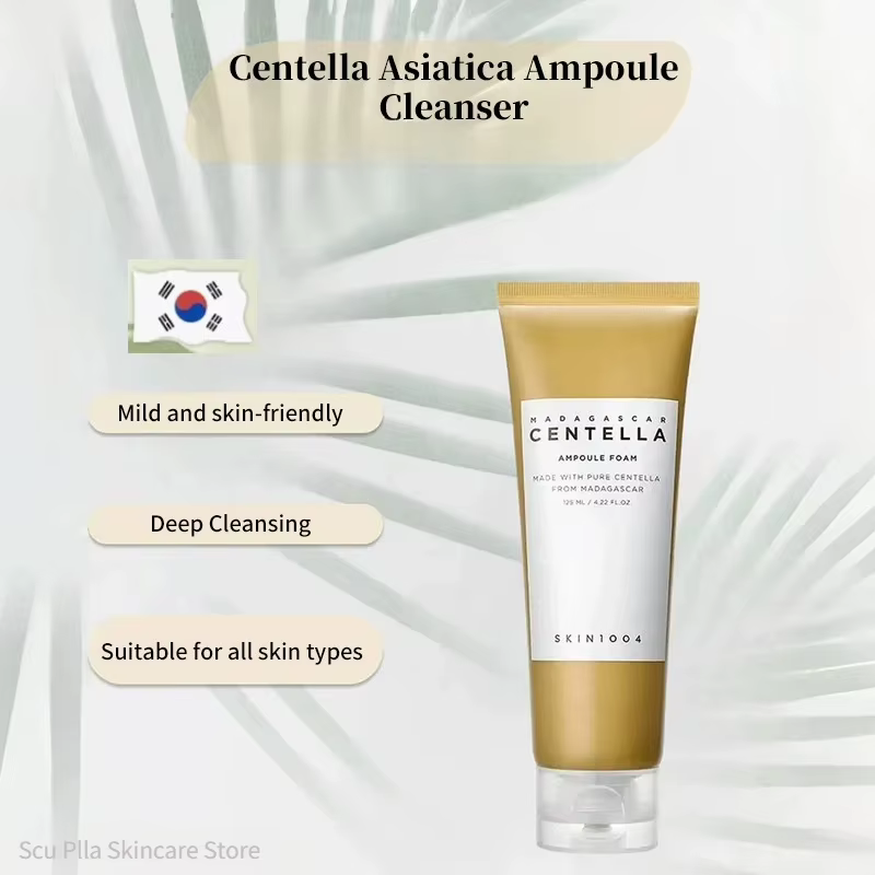 Nettoyant Moussant Visage Coréen à la Centella, Ampoule Nettoyante Douce pour le Contrôle des Pores 