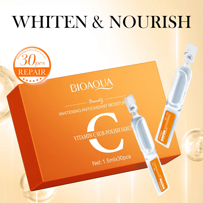 30 pièces/boîte BIOAQUA vitamine C blanchissant visage sérum ensembles visage Anti rides Anti-âge hy