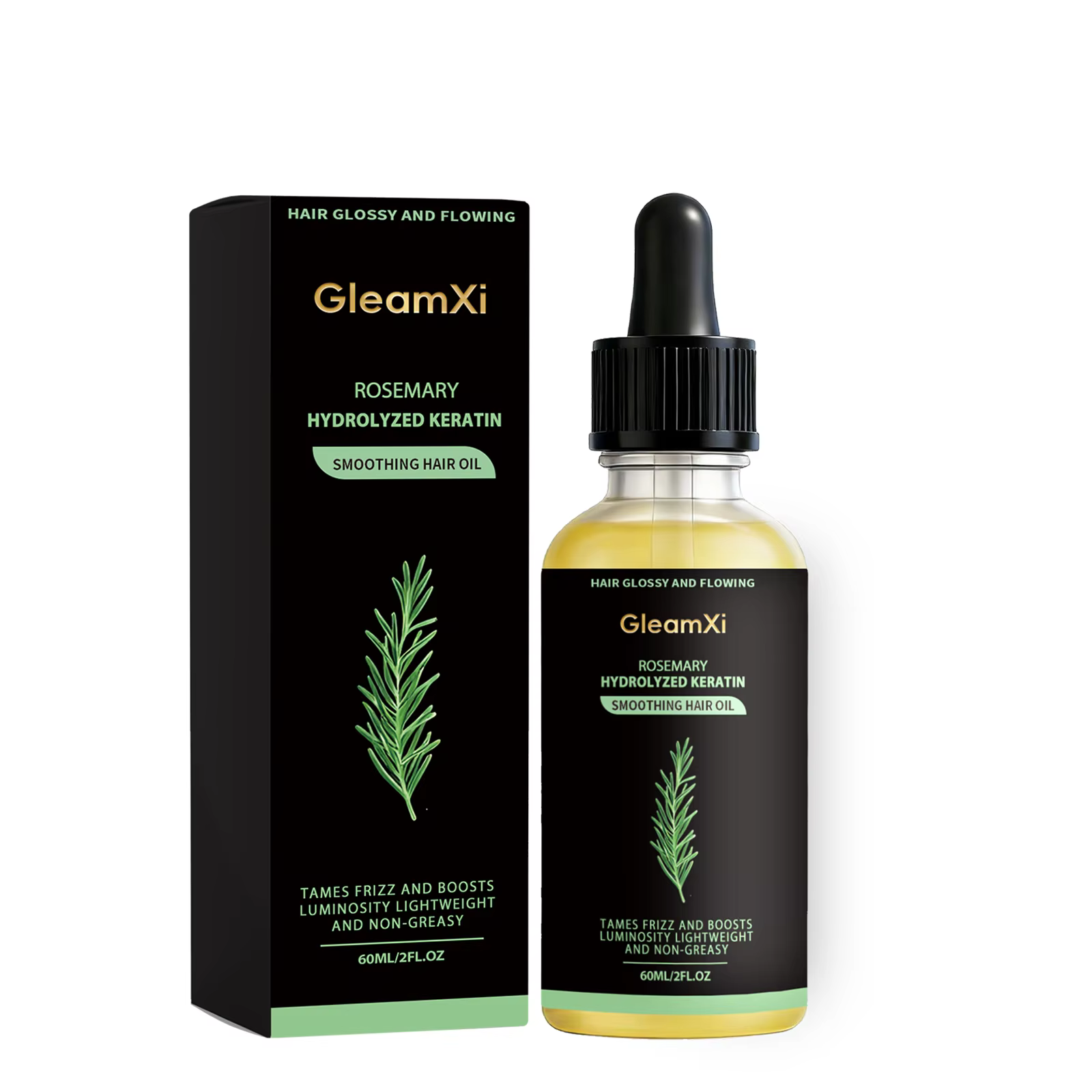 Sérum de croissance capillaire à la rosemaine, réduit la perte de cheveux, répare les cheveux crépus