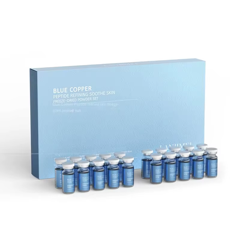 Peptide de cuivre bleu pour réparation de la peau du visage, ensemble de poudre lyophilisée, peau se