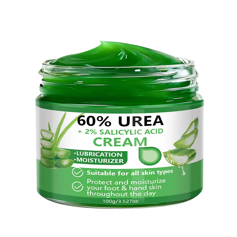 Crème à 60% d'urée avec 2% d'acide salicylique, crème hydratante de 100g pour le soin de la peau des