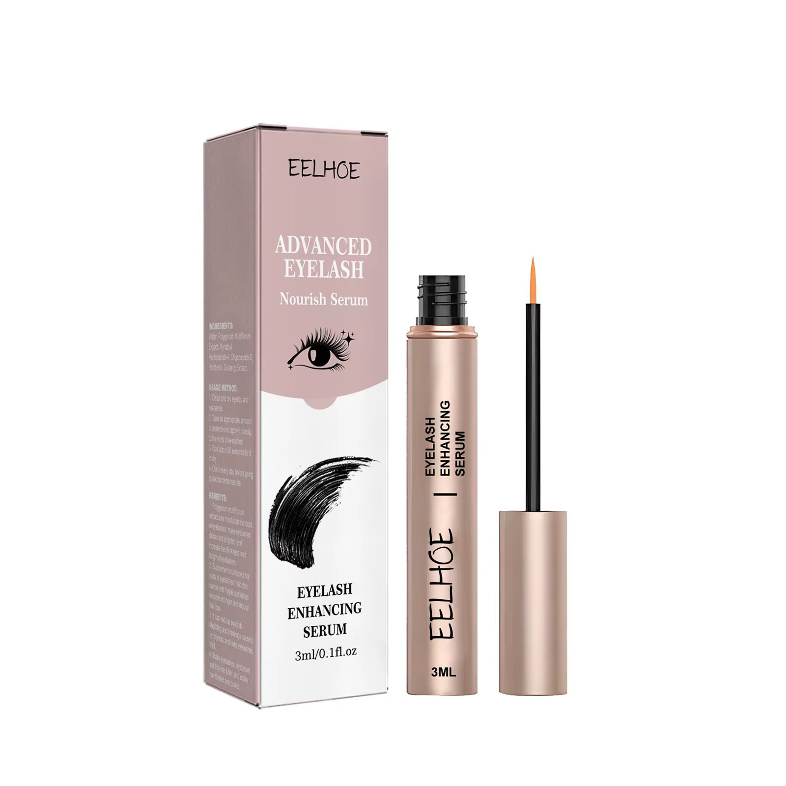 EELHOE sérum de croissance des cils rehausseur de cils rehausseur de cils plus épais nourrir les cil
